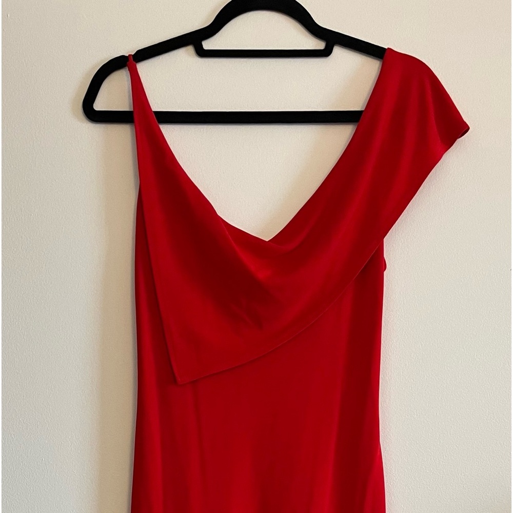 A.B.S. Evening by Allan Schwartz Long Evening Dress- Red -Size -Small